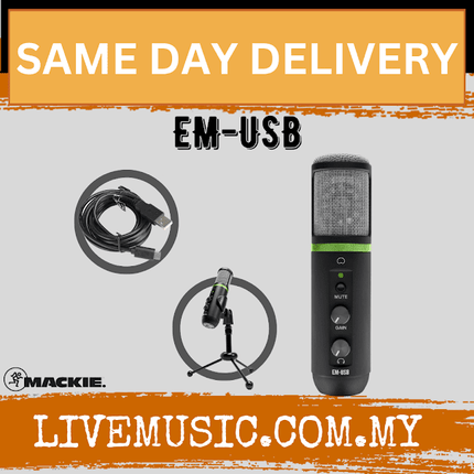 Mackie EM-USB USB Condenser Microphone (EMUSB/EM USB)