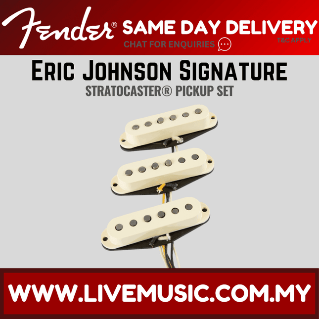 Set of 3 Stratocaster pickups, cream covers, visible pole-piece rows