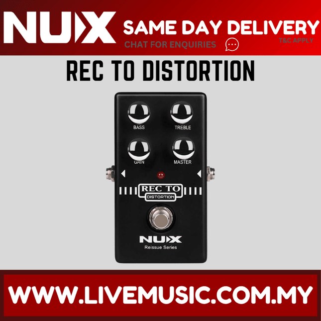 Nux Reissue Series Recto Distortion Effects Pedal