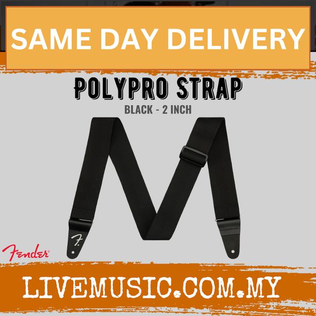 Fender Polypro Guitar Strap, Blue / Black / Gray / Red