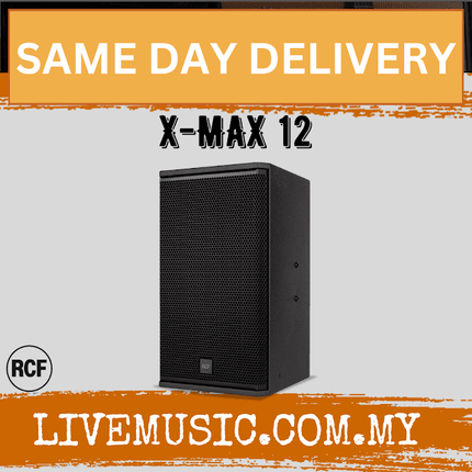 Rcf X-MAX 12 High Power Two-way Speaker With Speaker Stand And Cable - Each / Pair ( XMAX12 / X MAX 12 )