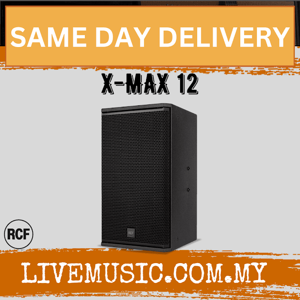 Rcf X-MAX 12 High Power Two-way Speaker With Speaker Stand And Cable - Each / Pair ( XMAX12 / X MAX 12 )