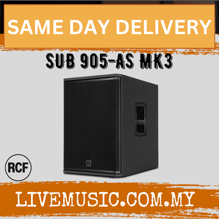 RCF SUB 905-AS MK3 15" 2200W Active Subwoofer (SUB905ASMK3 / SUB 905AS MK3)