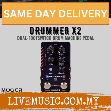 Mooer Drummer X2 Stereo Drum Machine Pedal