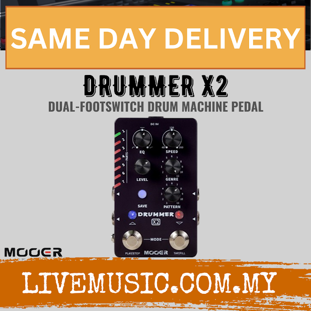 Mooer Drummer X2 Stereo Drum Machine Pedal
