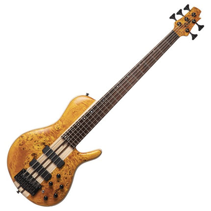 Cort A5 Plus SC Electric Bass Guitar Jatoba Fretboard with Case - Amber Open Pore (A-5/A 5)