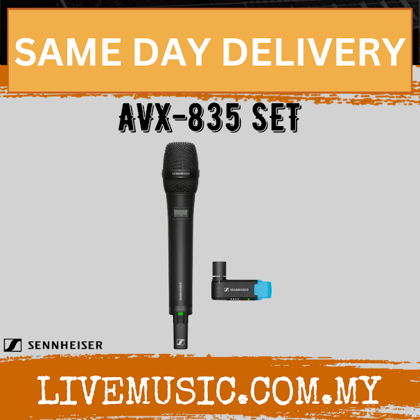 Sennheiser AVX-835 SET Digital Camera-Mount Wireless Cardioid Handheld Microphone System (AVX835/AVX 835)