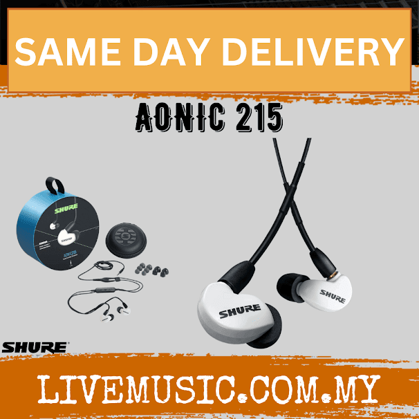 Shure AONIC 215 Sound Isolating Earphones - White ( AONIC 215 / AONIC215 / SE215 )