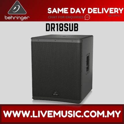 BEHRINGER DR18SUB Active 2400-Watt 18" PA Subwoofer ( DR-18SUB DR 18SUB )