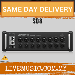 Behringer SD8 8-channel stage box with front-panel audio I/O ports