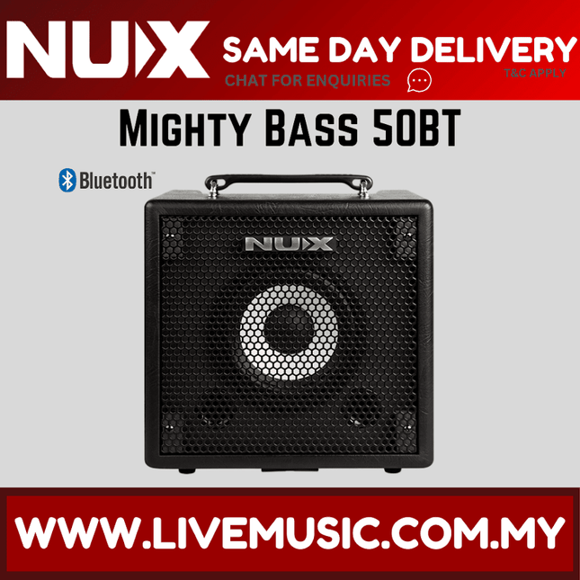 NUX Mighty Bass 50 BT 50 watt Bass Amplifier with Effects ( Mighty 50BT )