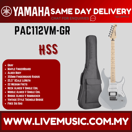 Yamaha PAC112VM Pacifica Electric Guitar - Gray ( PAC 112VM / PAC-112VM )