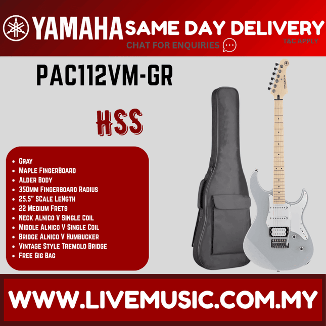 Yamaha PAC112VM Pacifica Electric Guitar - Gray ( PAC 112VM / PAC-112VM )