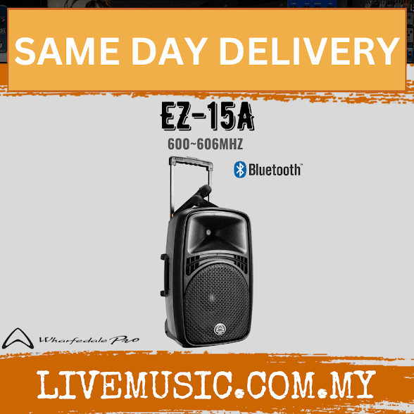 Portable PA speaker EZ-15A, black 15 in, handle, 600-606MHz