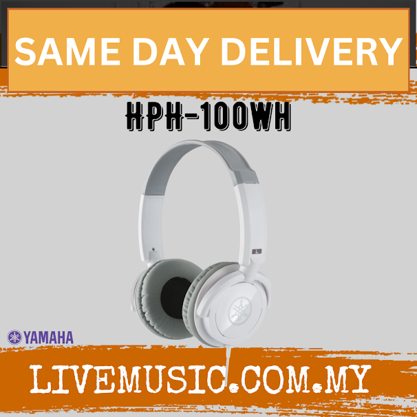 Yamaha HPH-100 Dynamic Closed Headphones - Black / White (HPH100/HPH 100)