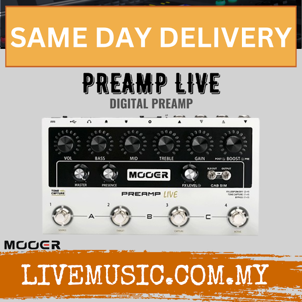 Mooer Preamp Live Digital Preamp Modelling Effects Pedal
