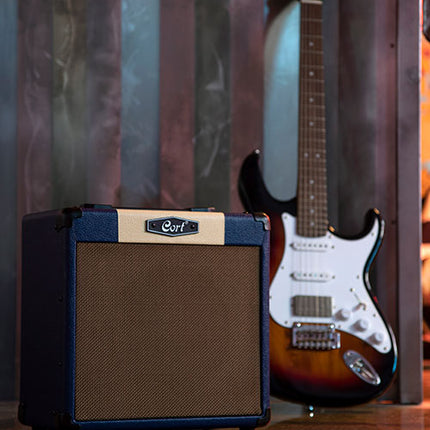 Cort CM15R-DB 15-Watt Electric Guitar Amplifier - Dark Blue ( CM15R / CM15RDB )