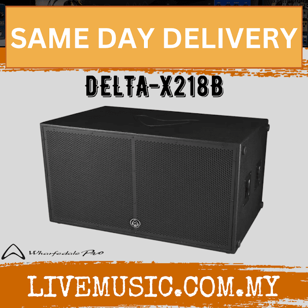 Black Wharfedale Pro DELTA-X218B 18-inch passive subwoofer speaker enclosure
