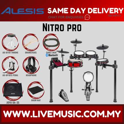 Alesis Nitro Pro Electronic Drum Kit 5-Piece Electronic Drum Kit