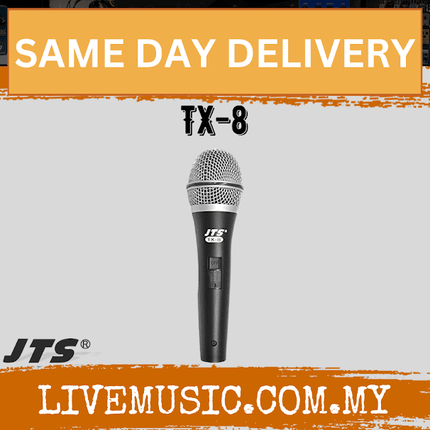 JTS TX-8 cardioid dynamic vocal microphone ( TX 8 / TX8 )