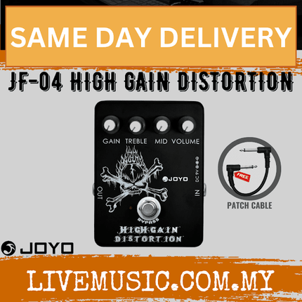 Joyo JF-04 High Gain Distortion Pedal Crunch To Heavy Metal With EQ And Tone Control For Electric Guitar Effect ( JF04 / JF 04 )