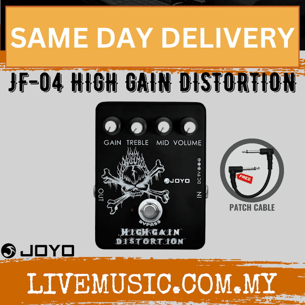 Joyo JF-04 High Gain Distortion Pedal Crunch To Heavy Metal With EQ And Tone Control For Electric Guitar Effect ( JF04 / JF 04 )