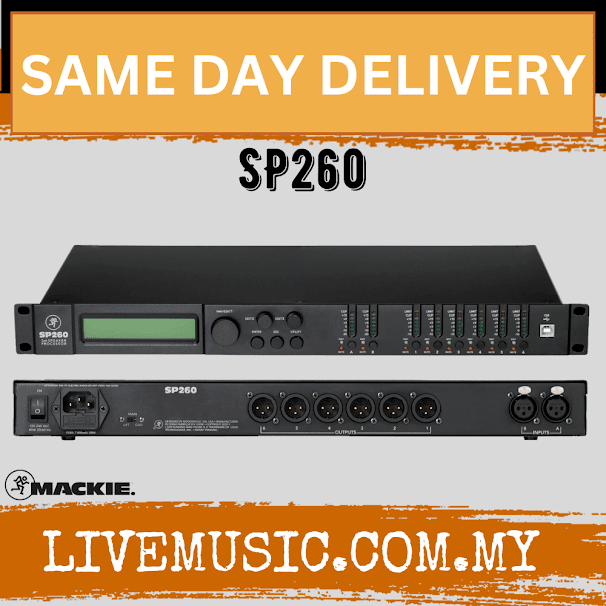 Mackie SP260 2 X 6 Speaker Loudspeaker Processor (SP 260/SP-260)