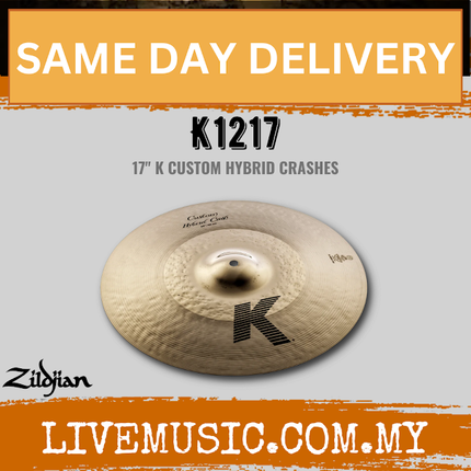 Zildjian K1217 17" K Series Custom Hybrid Crash Cymbal (K1217)