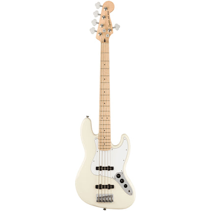 Squier Affinity Series 5-String Jazz Bass Guitar, Maple Fretboard - Olympic White