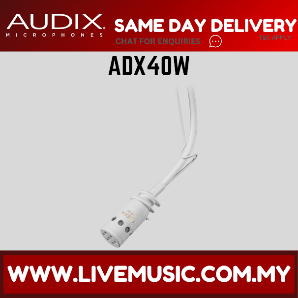 Audix ADX40W Overhead Condenser Microphone - White (ADX-40W / ADX 40W )