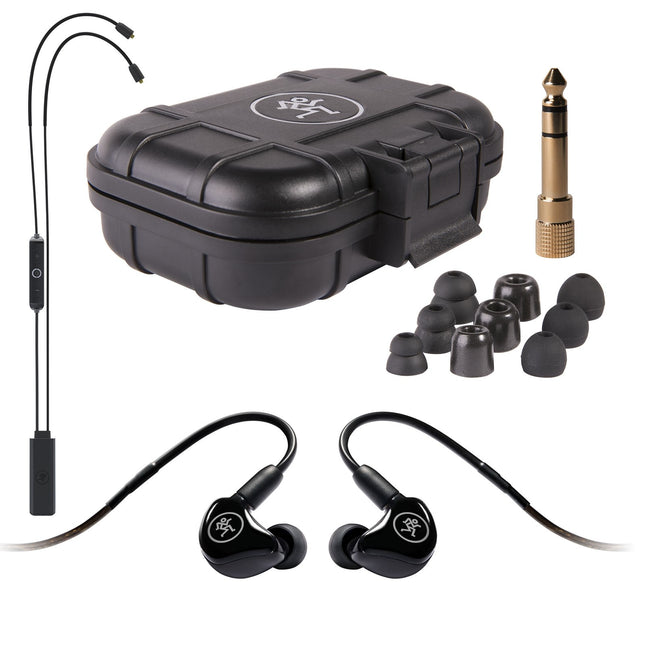 Mackie MP-120 BTA Single Dynamic Driver Professional In-Ear Monitors with Bluetooth Adapter (MP120/MP 120/MP120-BTA/MP120BTA)