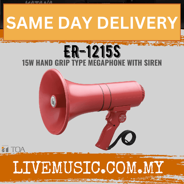 TOA ER-1215S 15W Hand Grip Type Megaphone with Siren ( ER1215S / ER 1215S )