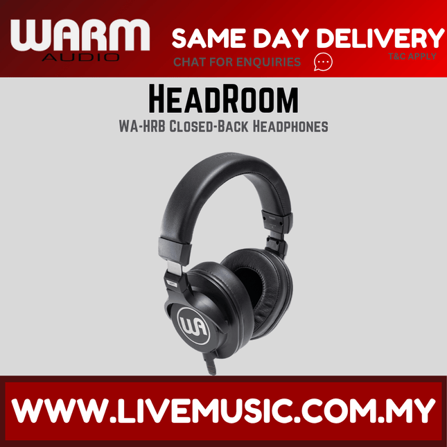 Warm Audio WA-HRB HeadRoom Closed-Back Headphones, Black — ( WAHRB WA HRB )