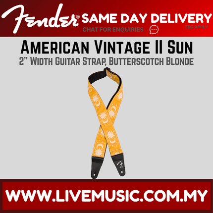 Fender American Vintage II Sun Guitar Strap, Butterscotch Blonde
