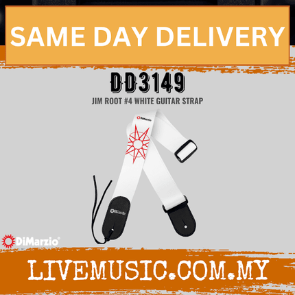 DiMarzio DD3149 Jim Root 4 Strap - White