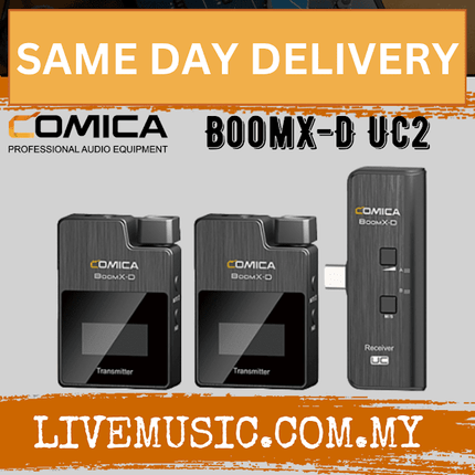 Comica Audio BoomX-D UC2 Ultracompact 2-Person Digital Wireless Microphone System for Android Smartphones (BoomXDUC2)
