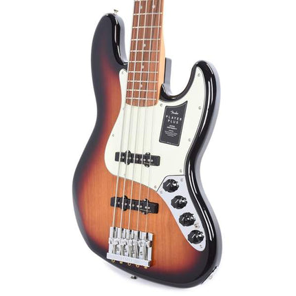 Fender Player Plus Jazz Bass V Guitar, Pau Ferro Fretboard - 3-Color Sunburst