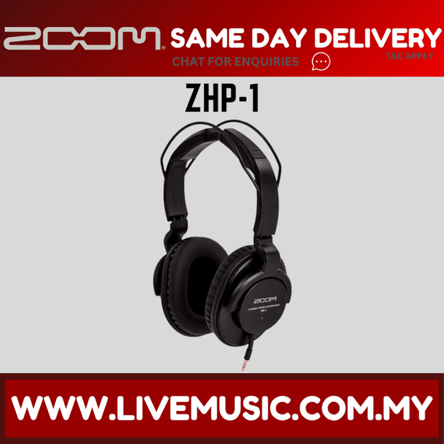 Zoom ZHP-1 Dynamic Studio Closed Back Headphone With Closed Back ( ZHP1 / ZHP 1 )