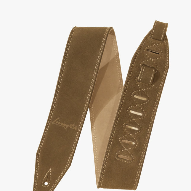 Livingston VSBR-25 2.5 Inch Vintage Suede Guitar Strap, Brown ( VSBR25 VSBR 25 )
