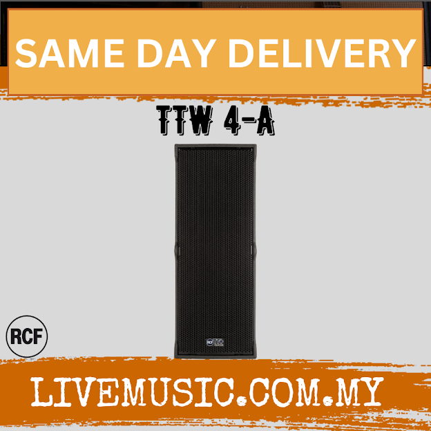 RCF TTW 4-A Wide Directivity Active Two-way Speaker - Each / Pair ( TTW4 / TTW 4A )