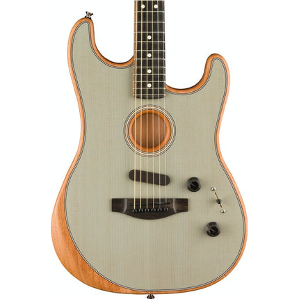 Fender American Acoustasonic Stratocaster Ebony Fretboard with Bag - Transparent Sonic Blue