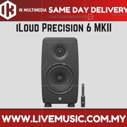 IK Multimedia iLoud Precision 6 MKII 6.5inch Powered Studio Monitor Speaker - Black ( Replace iLoud Precision 6 MKI )