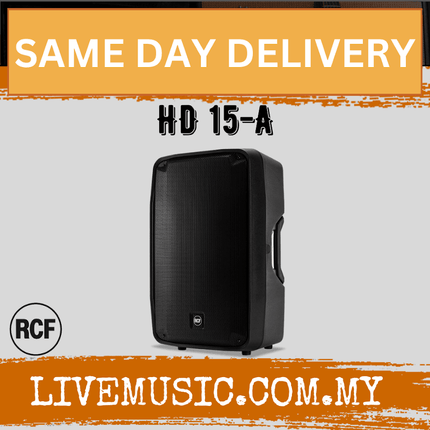 RCF HD 15-A 15" 2-Way 1400W Active Speaker With Kadenza Speaker Stand And Cable - Each / Pair ( HD15A / HD 15 A )