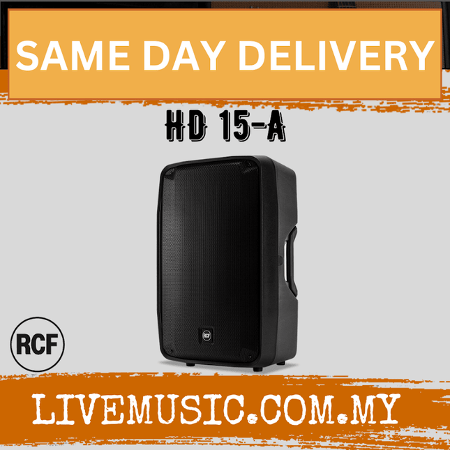 RCF HD 15-A 15" 2-Way 1400W Active Speaker With Kadenza Speaker Stand And Cable - Each / Pair ( HD15A / HD 15 A )