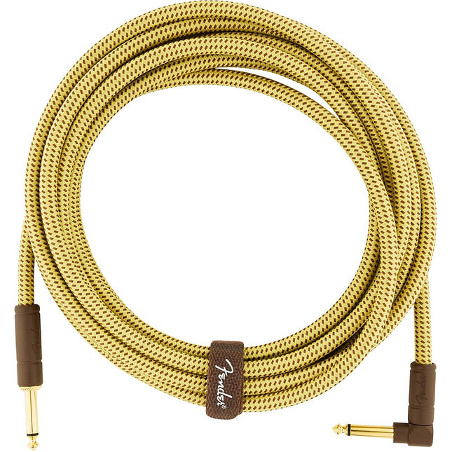 Fender Deluxe Series Angled Instrument Cable, 10ft - Tweed