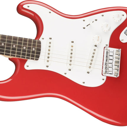 Squier MM Stratocaster Hard Tail Electric Guitar, Laurel FB, Red