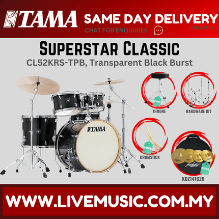 Tama Superstar Classic CL52KRS 5-Piece With KDZ141620 Cymbal Set - ( CL-52KRS )