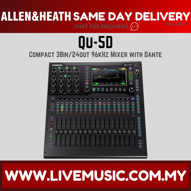 Allen & Heath QU-5D 38-channel Digital Mixer with Dante ( QU 5D QU5D )