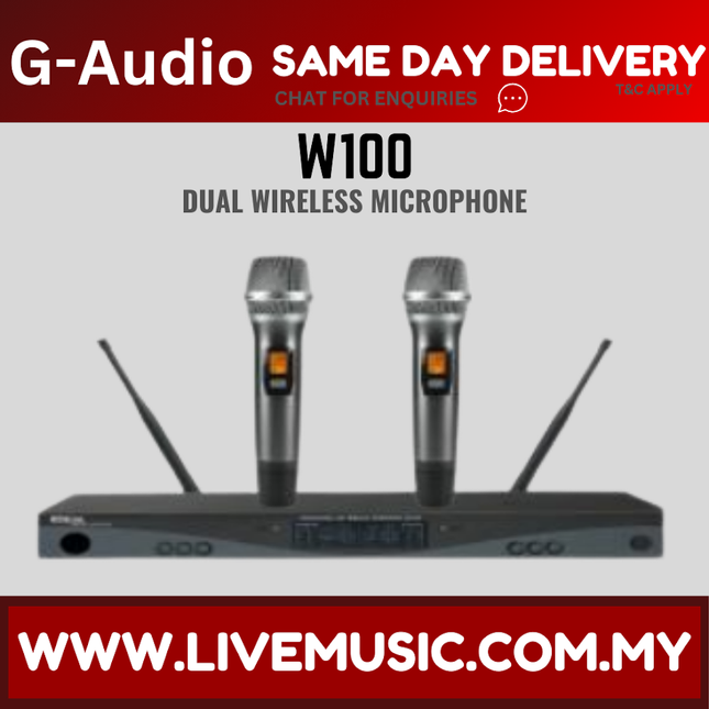 G Audio W100 W300 Dual Wireless Microphone ( W-100 W 100 W-300 W 300 )