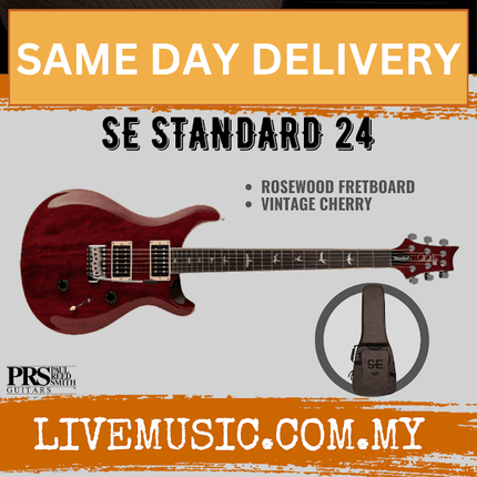 PRS SE Standard 24 Electric Guitar with Bag - Vintage Cherry (SE-24/SE24)